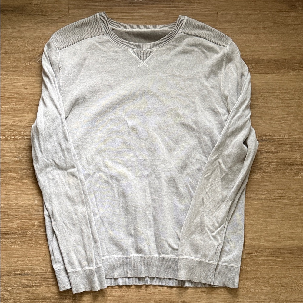 Express Pullover Knit Sweater Men's XL Long Sleeve Gray Medalist Crew Neck